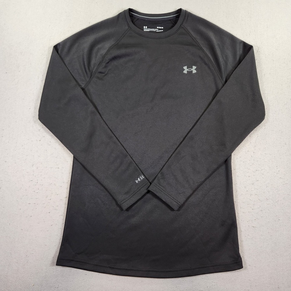 Under Armour Base 3.0 Men's M Black Compression Fitted Crew Neck LS Shirt NWT